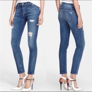 CURRENT/ELLIOTT The Stiletto Skinny Ankle Jeans Niagara Destroy 1280 Size 28
